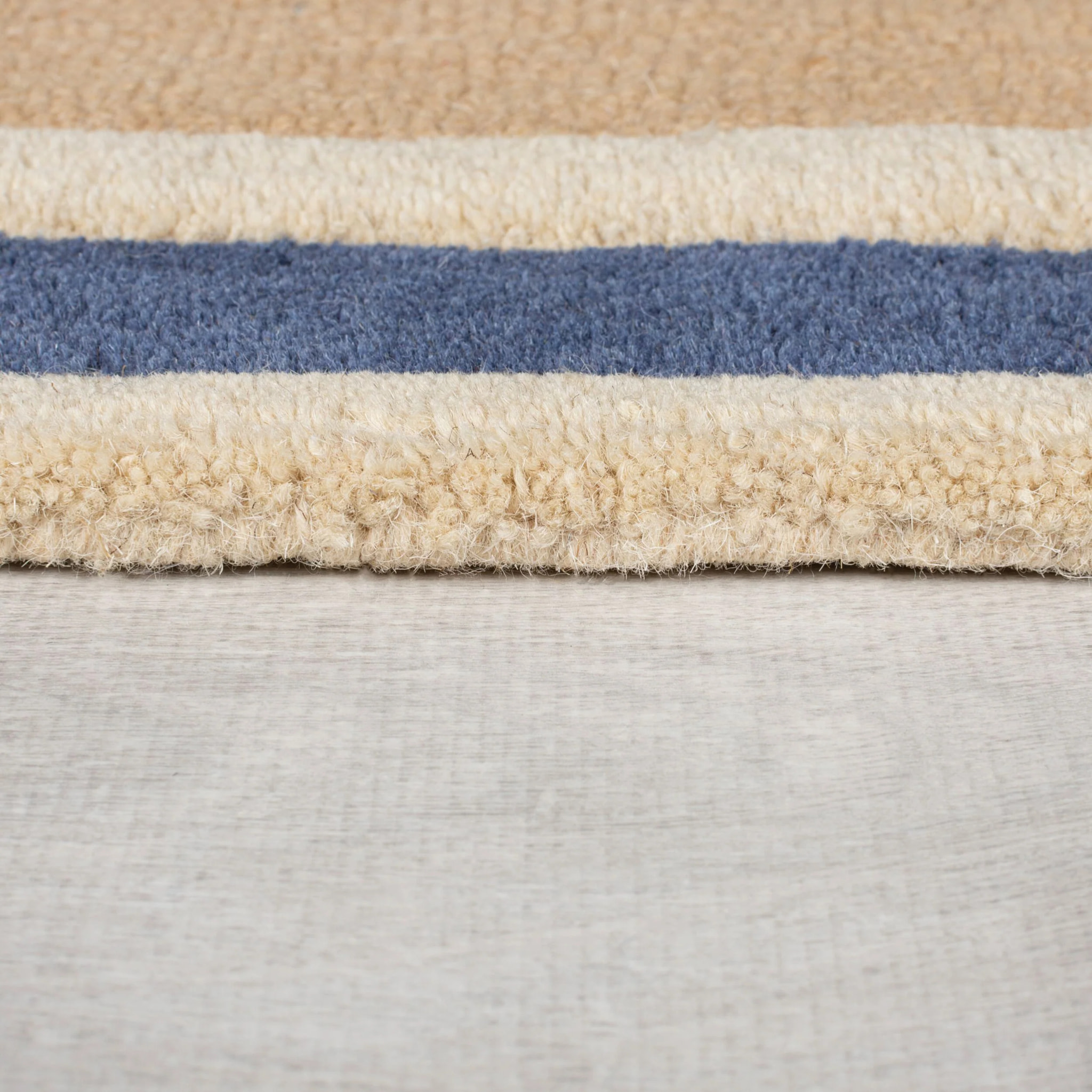 Tapis en laine de couloir BLOCKS RETRO Bleu