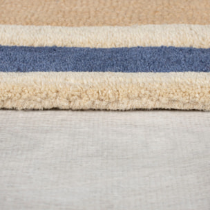 Tapis en laine de couloir BLOCKS RETRO Bleu