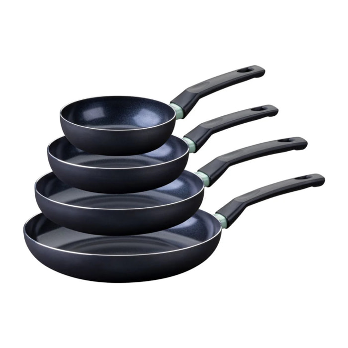 Set de 4 poêles antiadhésives céramique 16, 20, 24 et 28 cm Fackelmann Brandao