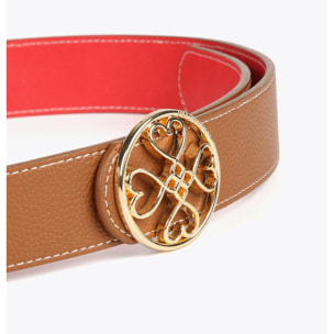 Cintura double face trifoglio cuori