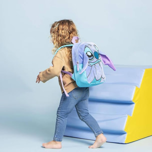 Mochila infantil personaje stitch, unisex niños, azul, pequeña