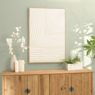 HOMER - Décoration murale C - 83x123cm lignes abstraites, cadre naturel