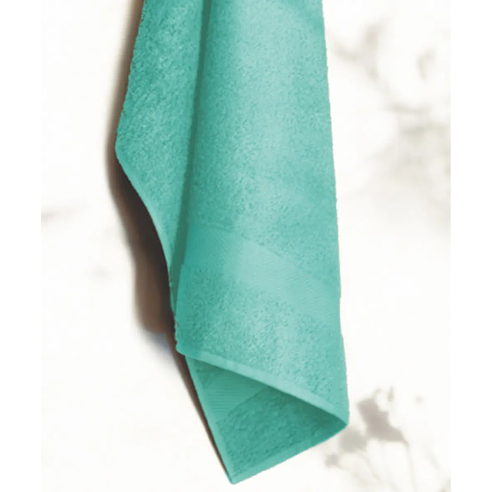 Set 3 asciugamano spugna cotone 100% Made in Italy. Ospite + Salvietta + Telo. Colore TIFFANY