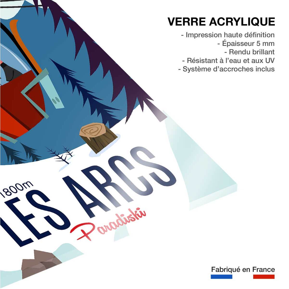 Tableau  paradiski les arcs Tableau plexiglas