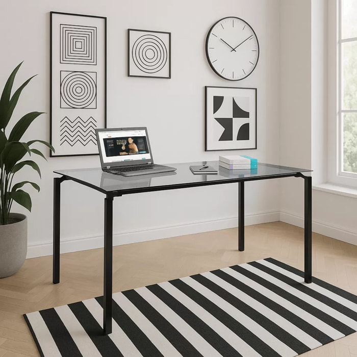 Bureau Lorenco 180x90cm noir Kare Design