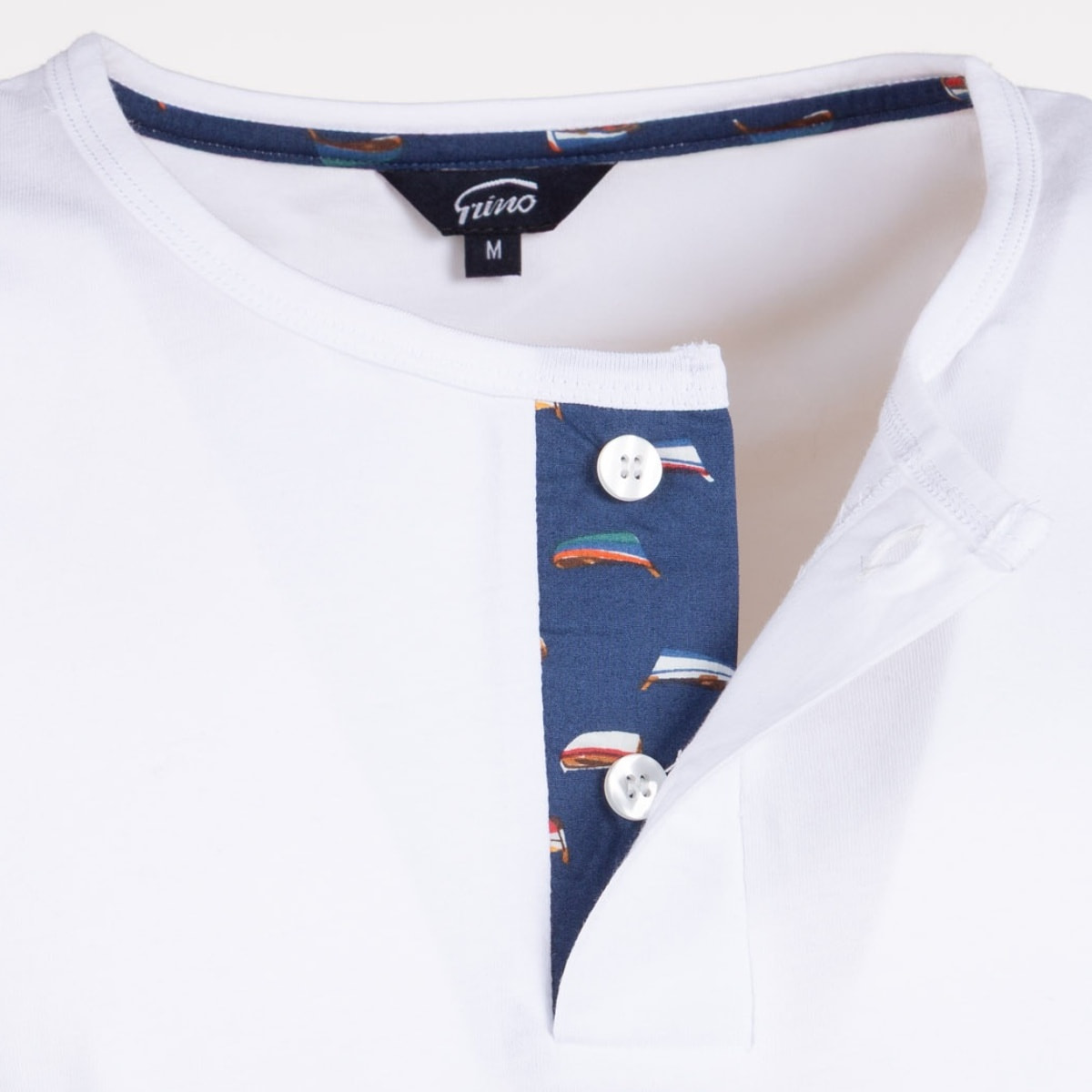 Pigiama leggero UOMO corto cotone barchette blu