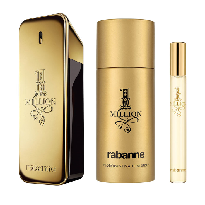 1 Million - Coffret Eau de Toilette 100 ml + Deodorant 150 ml + Vaporisateur de voyage 10 ml