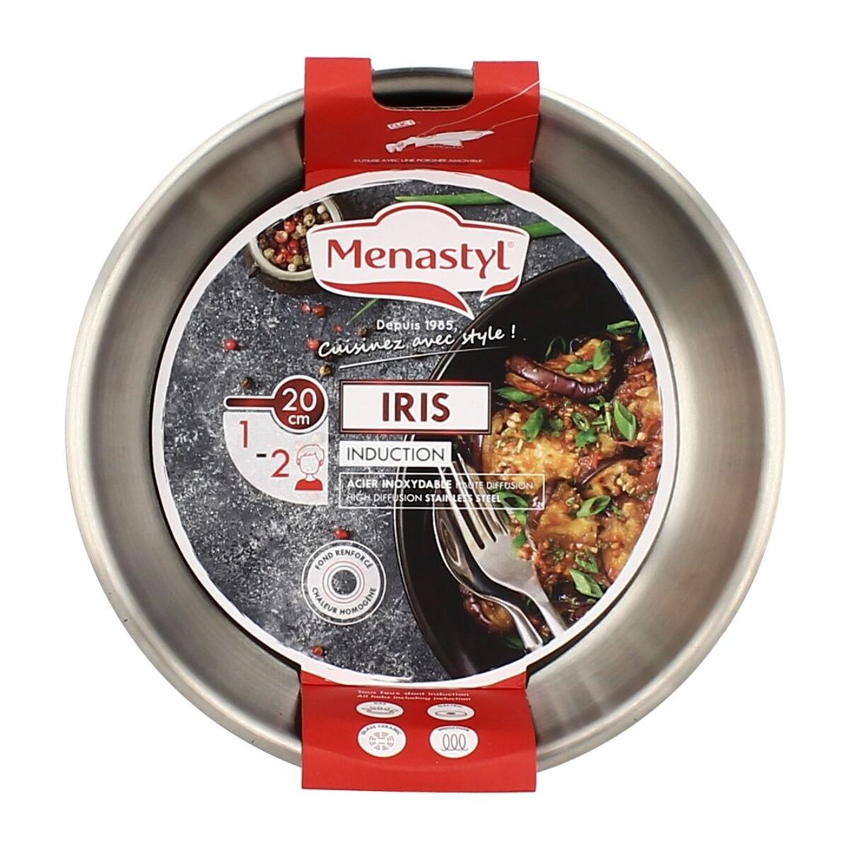 Poêle amovible en acier inoxydable 20cm - tous feux IRIS INOX