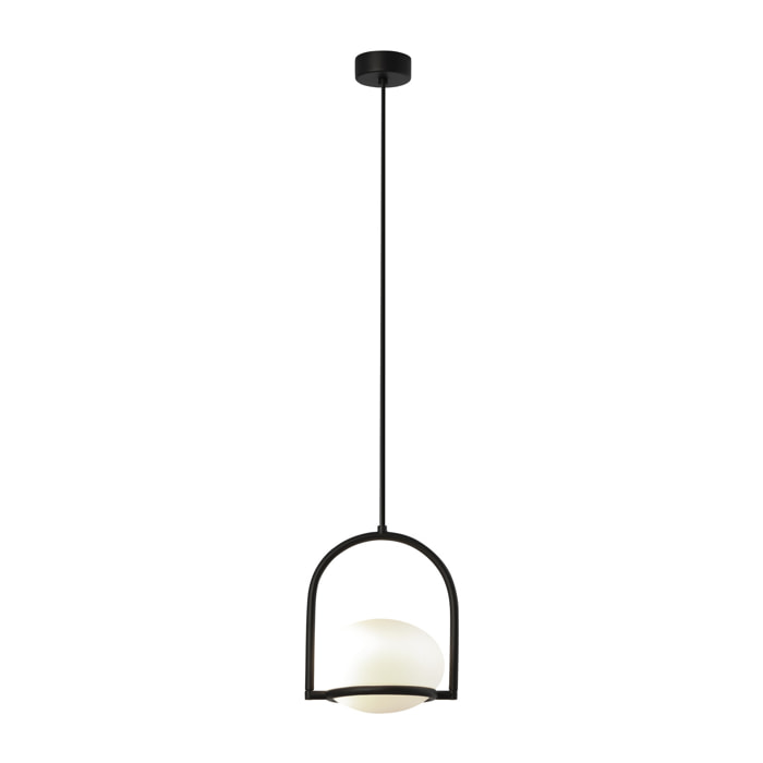 LEDS C4 Coco Single - Lámpara Colgante de Techo E14 Negro