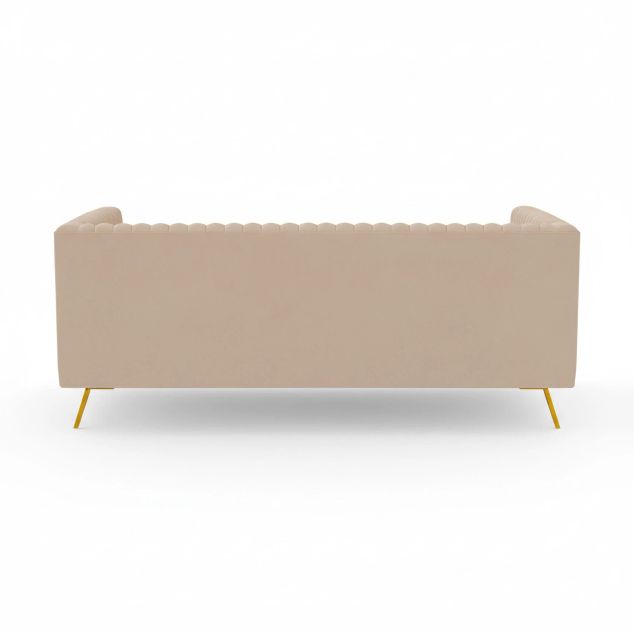 Canapé 2 places en velours beige - Gatsby