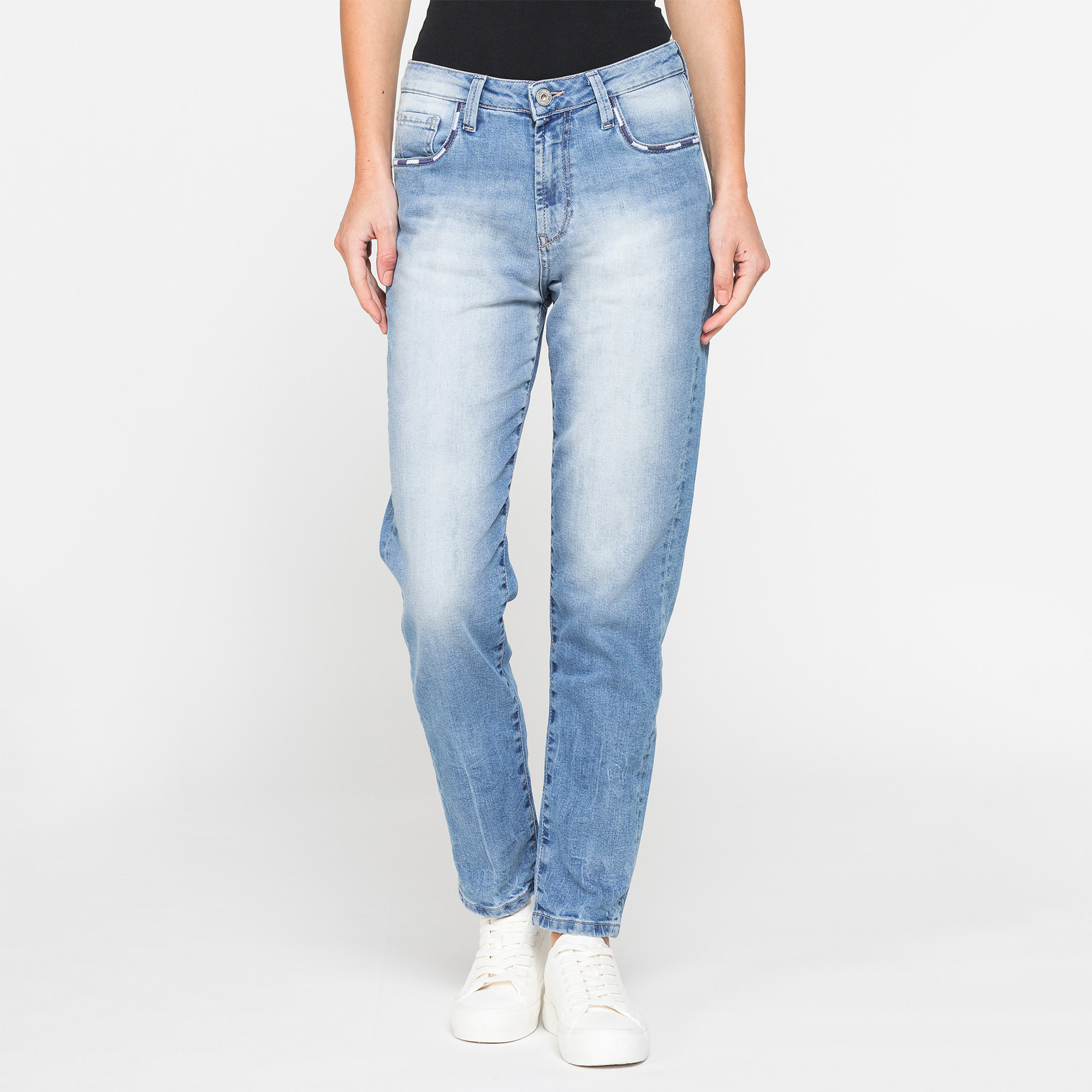 JEANS MOM CINQUE TASCHE IN DENIM STRETCH 12,2oz