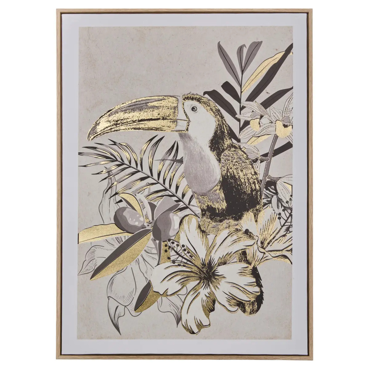 Toile imprimée encadrée Rafi vert 50x70cm