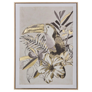 Toile imprimée encadrée Rafi vert 50x70cm