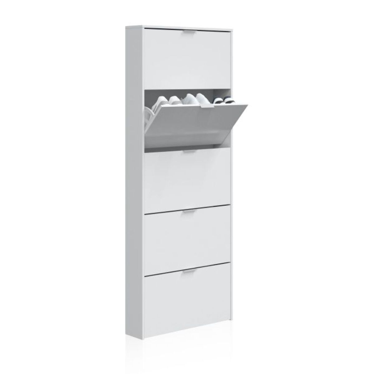 Zapatero Nia 5 Puertas Blanco Brillo