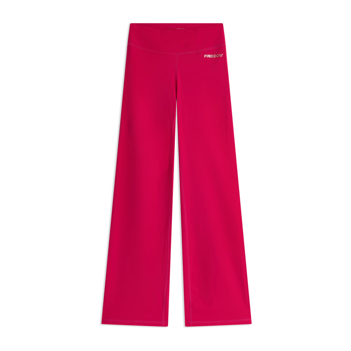 Leggings in tessuto quick dry vita alta con fondo a zampa