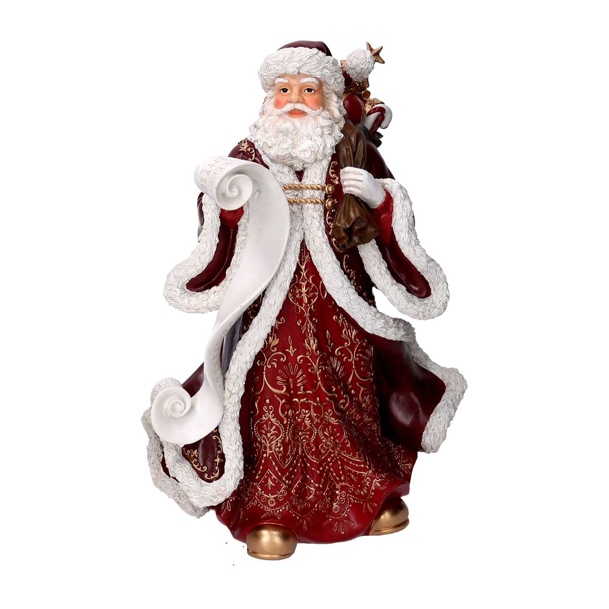 Babbo natale in resina rosso cm26,8x18h38,5