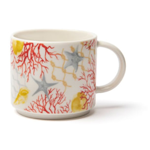 Set de 4 Tasses à Thé Excelsa – Coral, New Bone China Multicolore