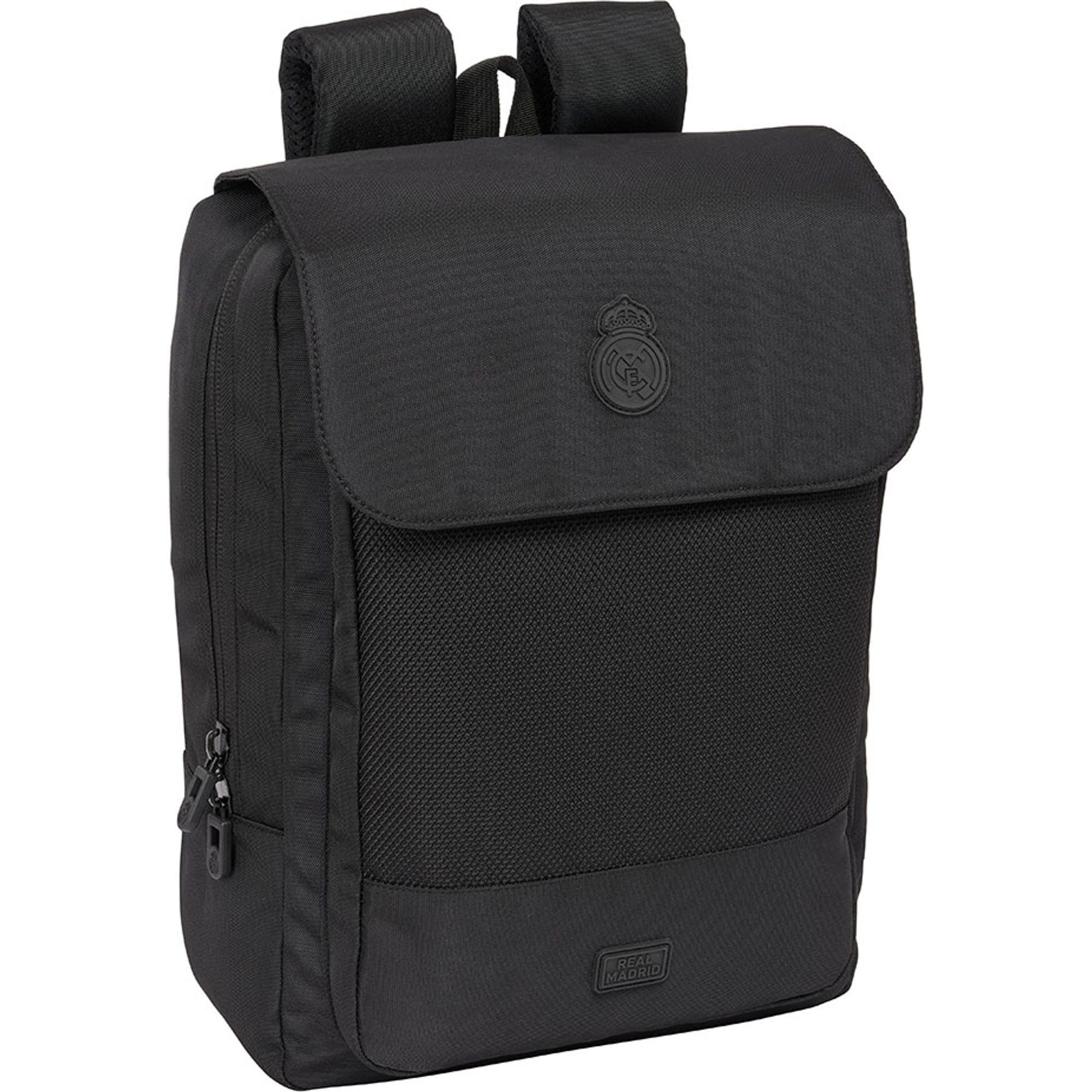 Mochila con solapa portatil 13,3+usb real madrid premium