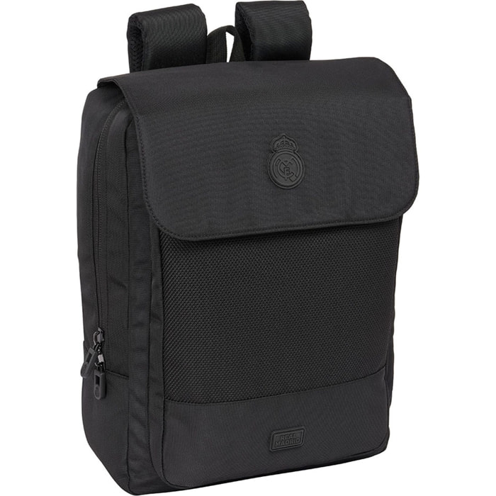Mochila con solapa portatil 13,3+usb real madrid premium