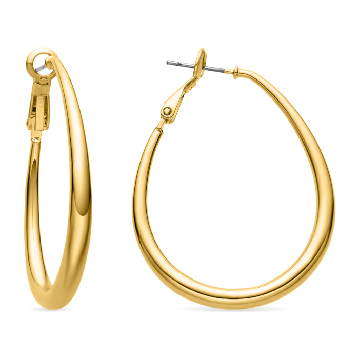 Pendientes de 38mm de diámetro acabado oro 18K
