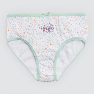 Confezione da 2 mutandine in cotone per bambine con stampa di unicorni e stelle