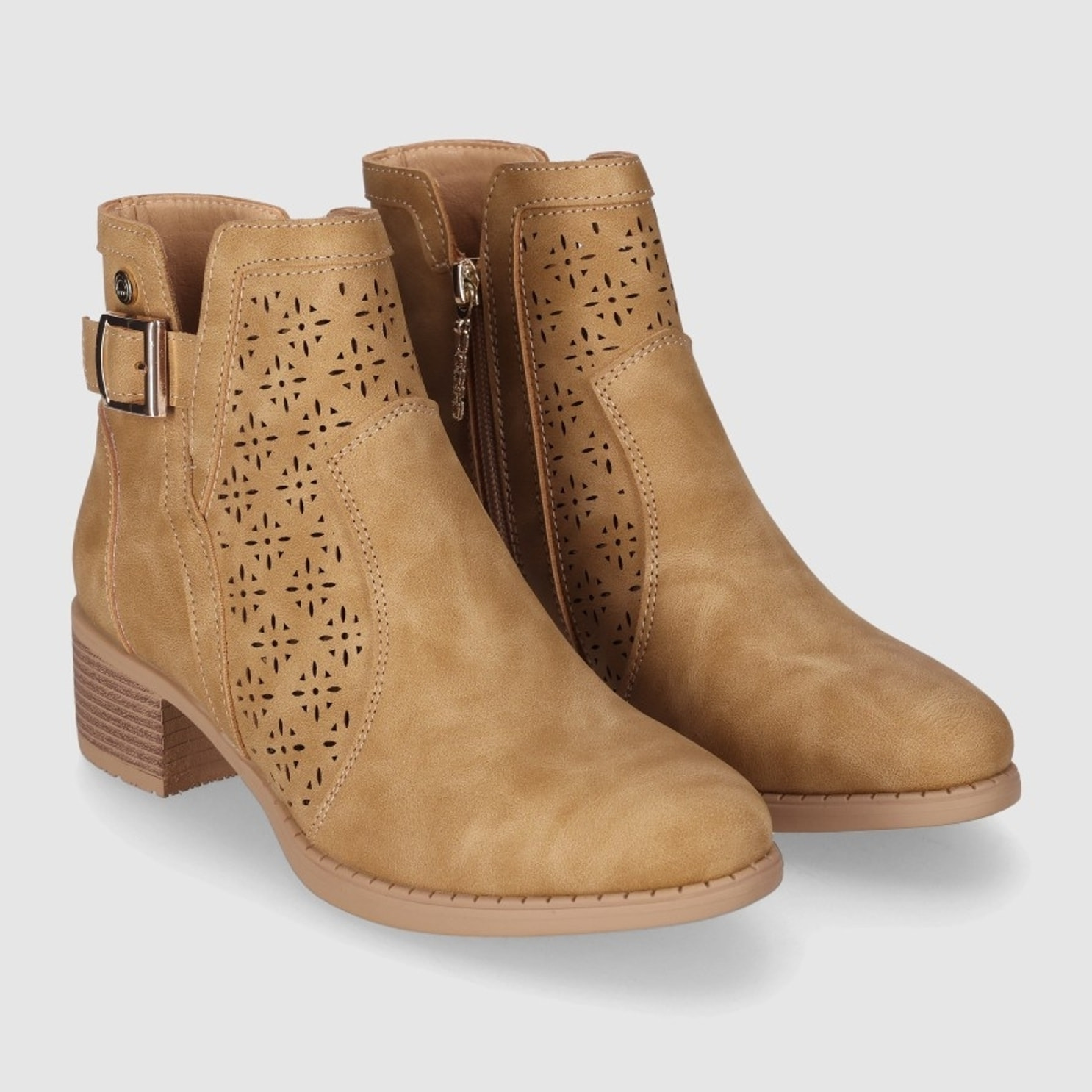 Botines - Cuero - Tacón: 3 cm