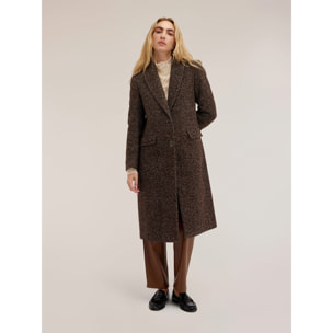 Motivi - Cappotto monopetto tinto filo - Marrone