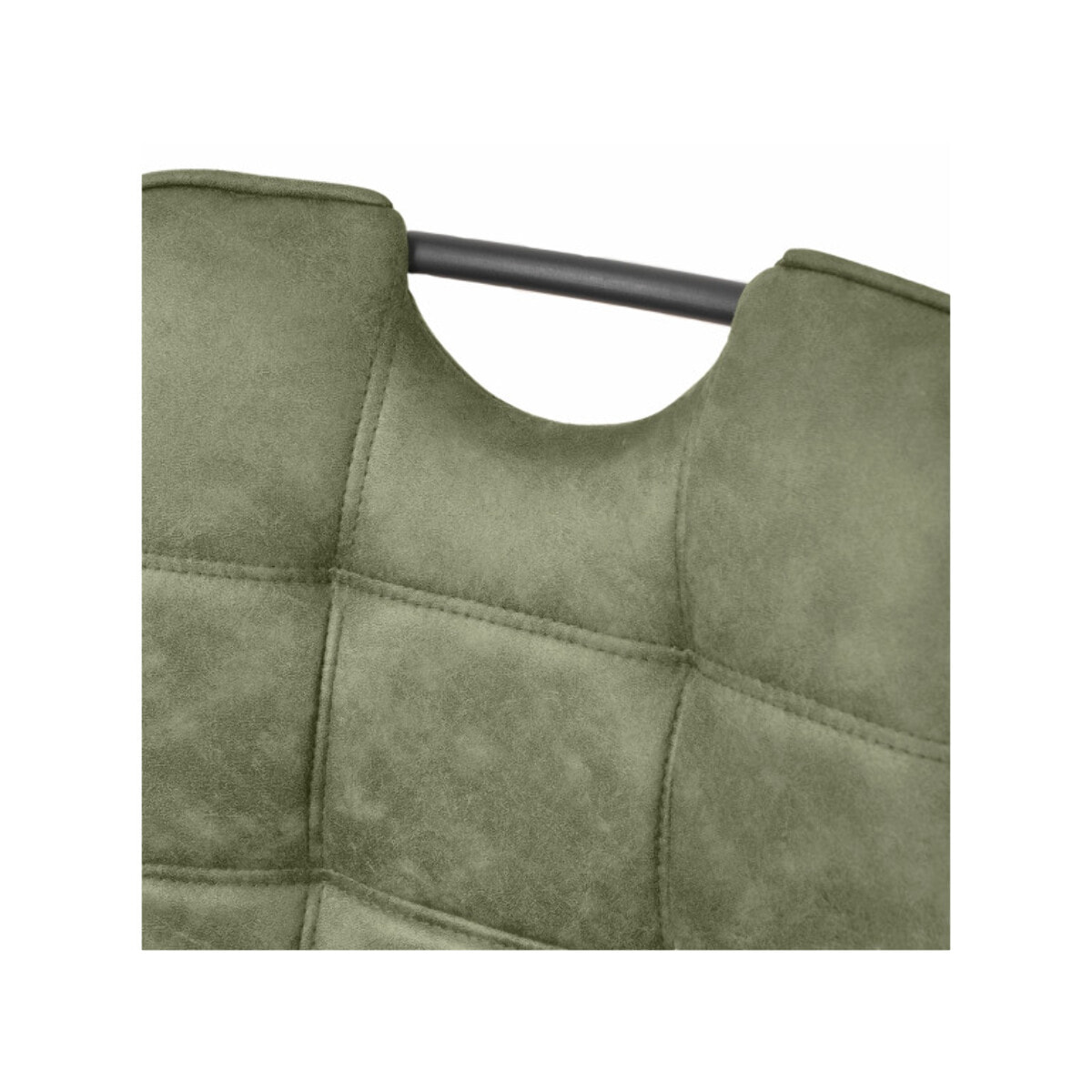 Chaise microfibre effet simili, poignée et pieds noirs - SPOOKY 2