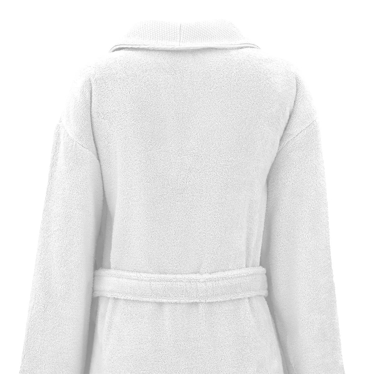 Peignoir pur coton 420 g/m² uni blanc Elea blanc