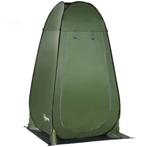 Tente de douche pliable pop-up automatique instantanée cabinet de changement camping polyester vert
