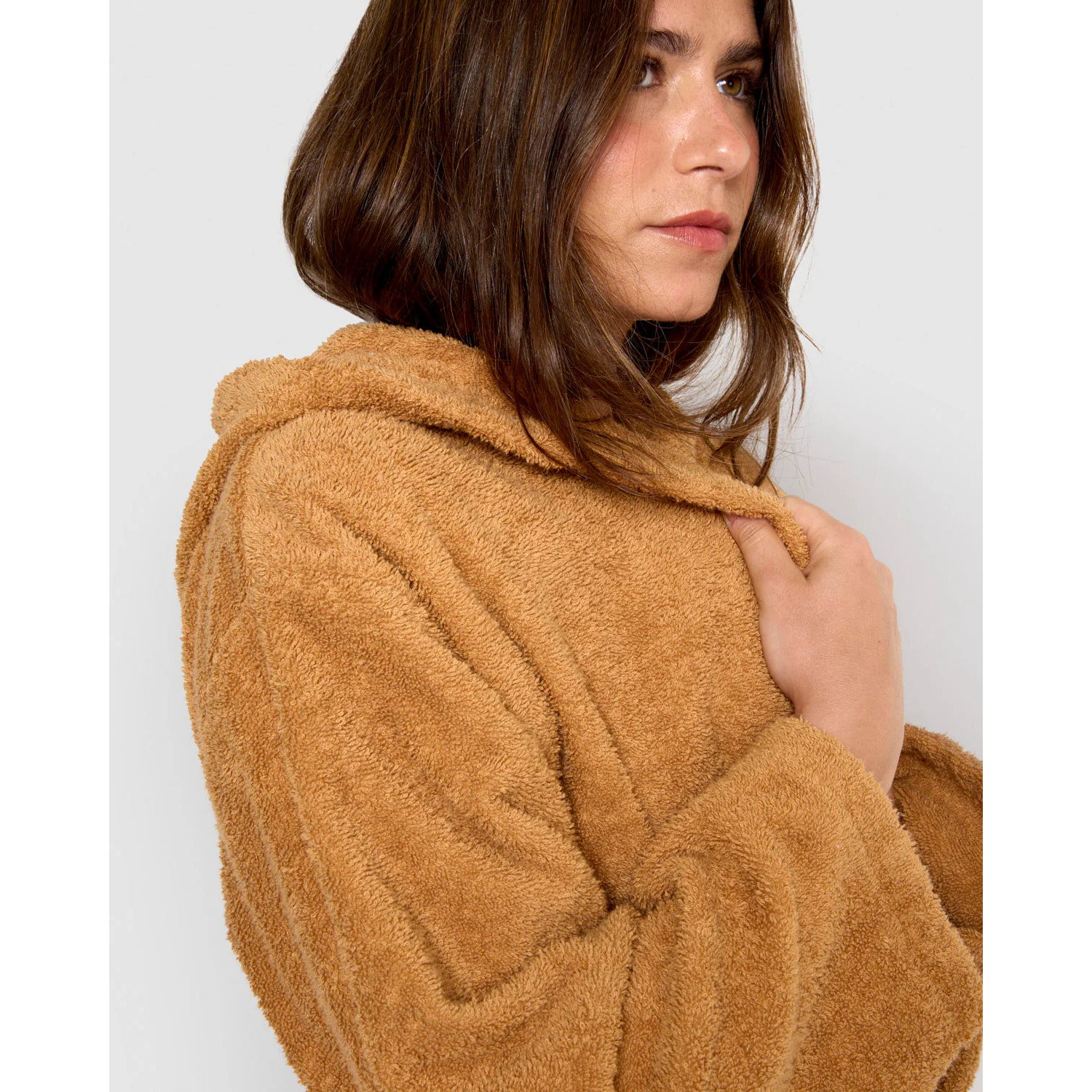 Albornoz capucha 450gr unisex ocre