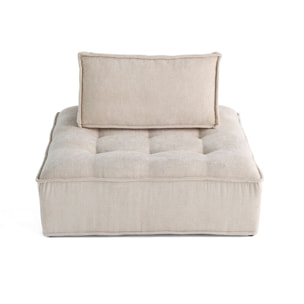 Marisol - module d'assise - velours texturé - Beige