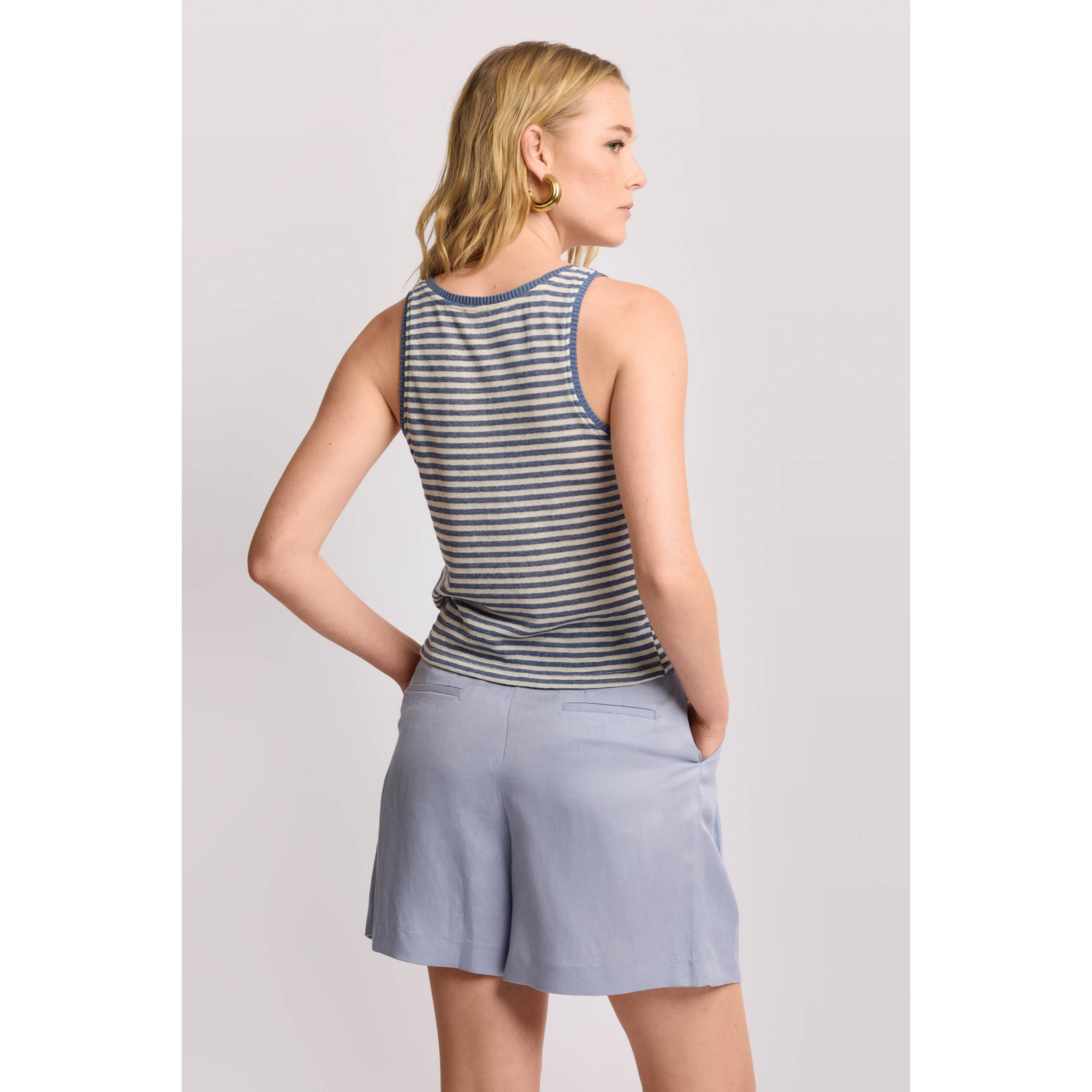 Kocca - Top in fantasia a righe Donna, Righe, Scollo ampio