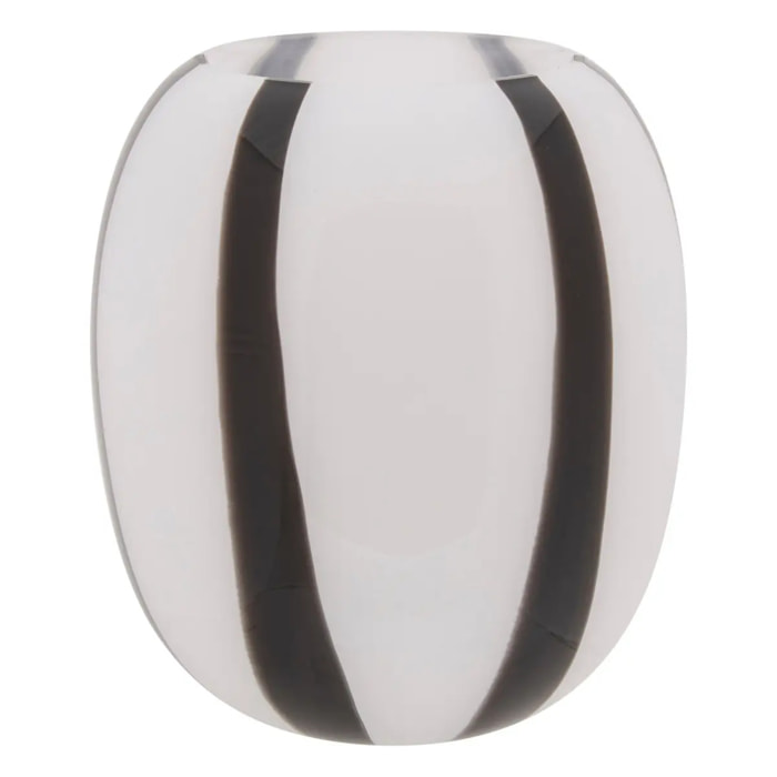 Vase Piero noir et blanc H20cm