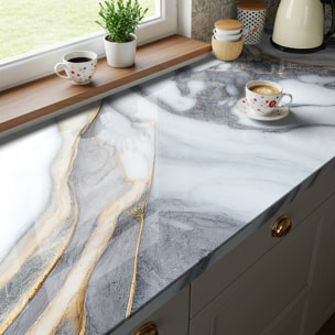 Rouleau revêtement adhésif imperméable - Sticker lavable plan de travail - ÉPOXY MARUVA