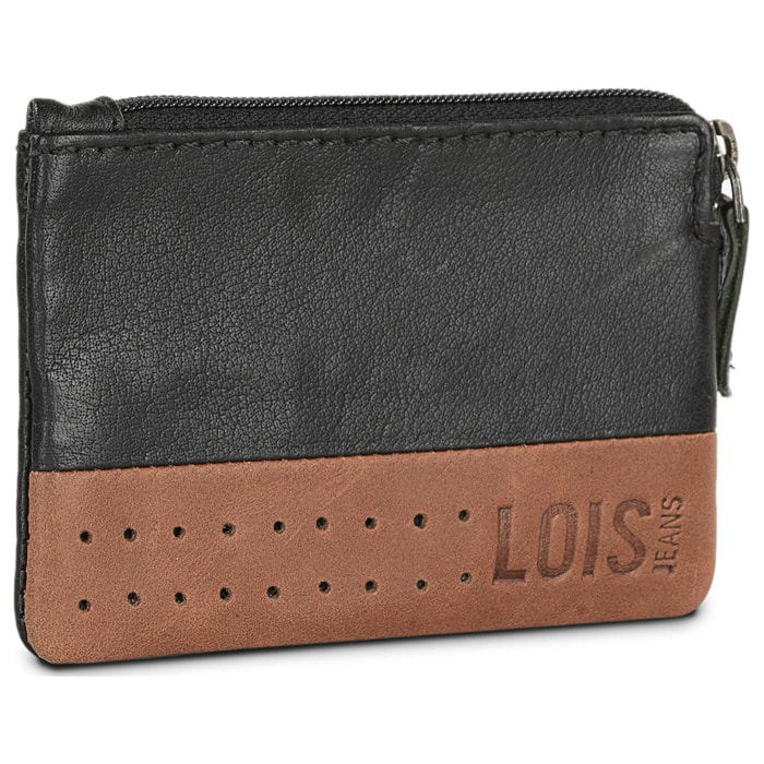 Monedero Piel Hombre Lois Durham Negro-Tan