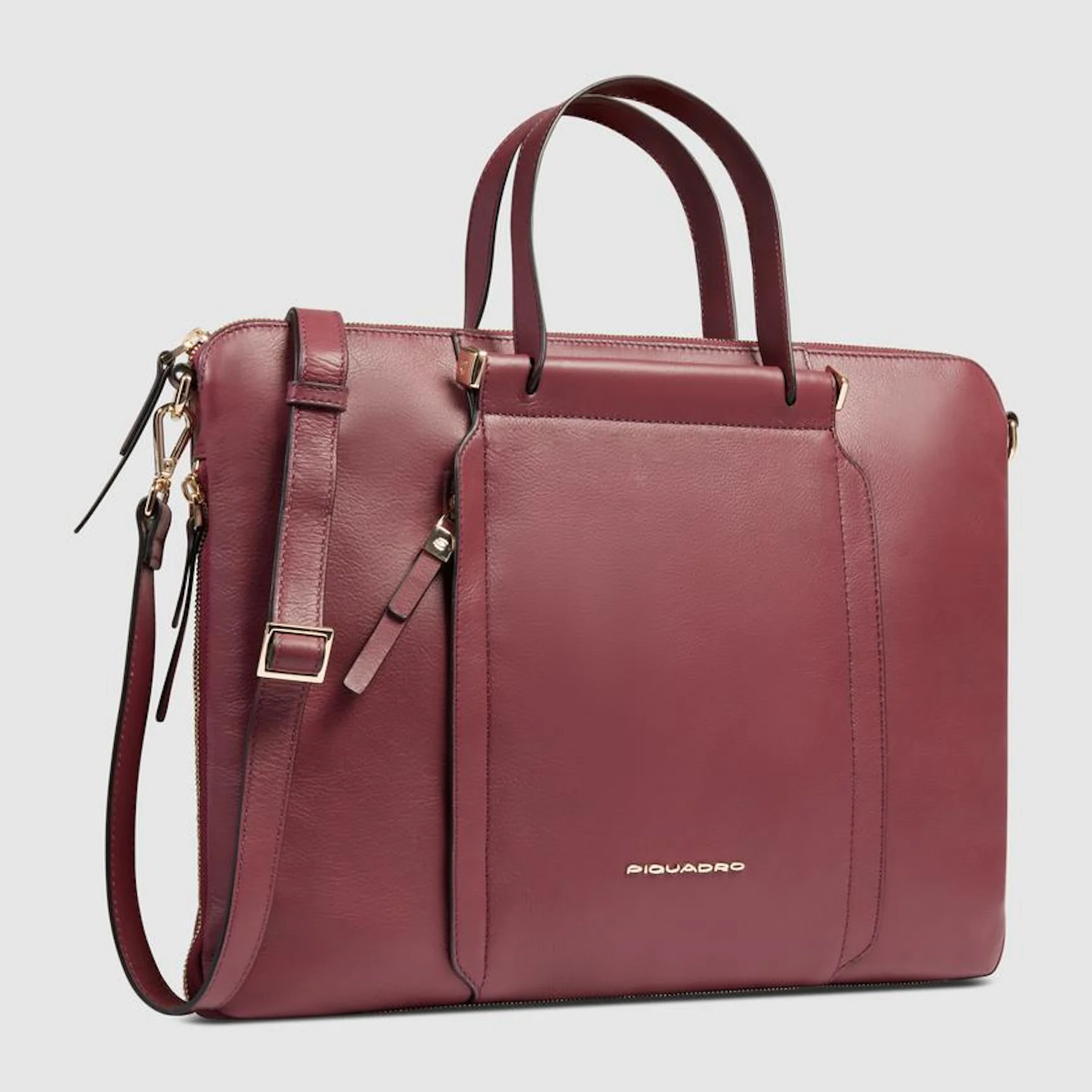 Piquadro Borsa da lavoro porta pc e porta iPad® con protezioni antiurto e anti RFID, espandibile