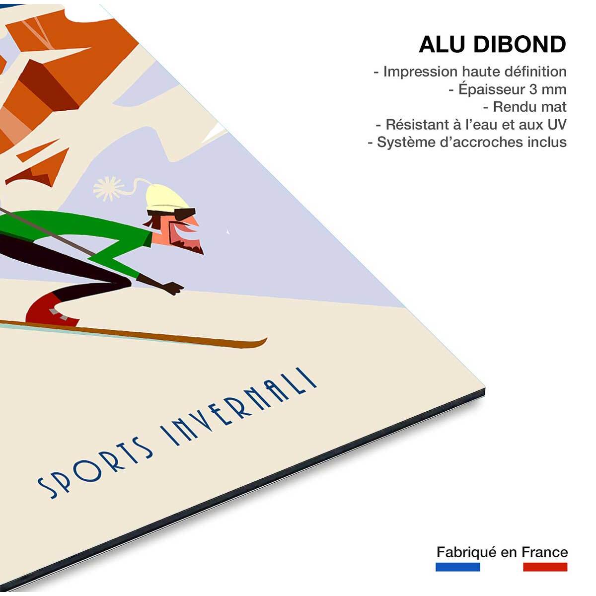 Tableau ski et dolomites Tableau alu Dibond