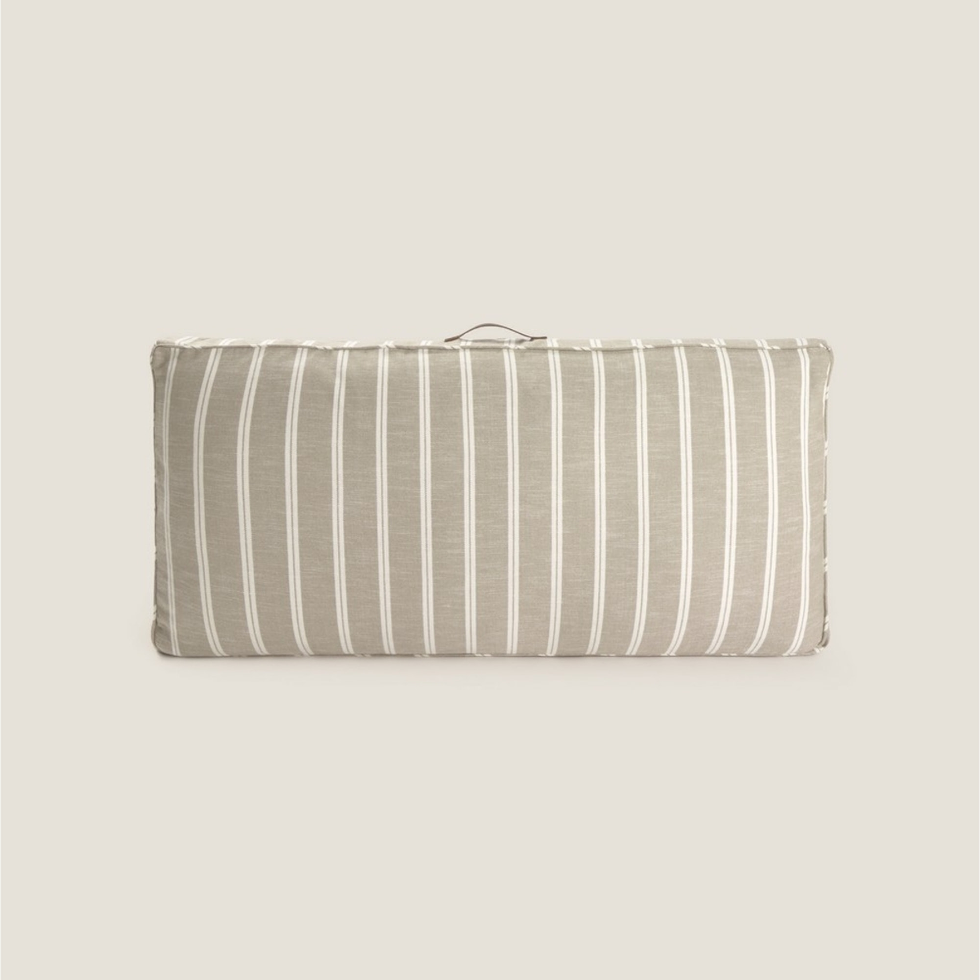 Funda de cojín chill out rayas Liri2 color marron beige Algodón