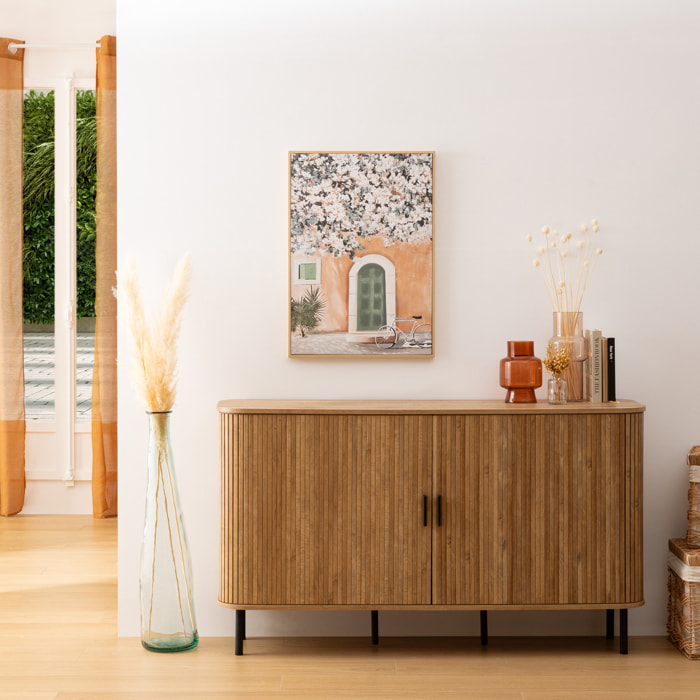 Toile imprimée "Yeli" - bois - 50x70 cm