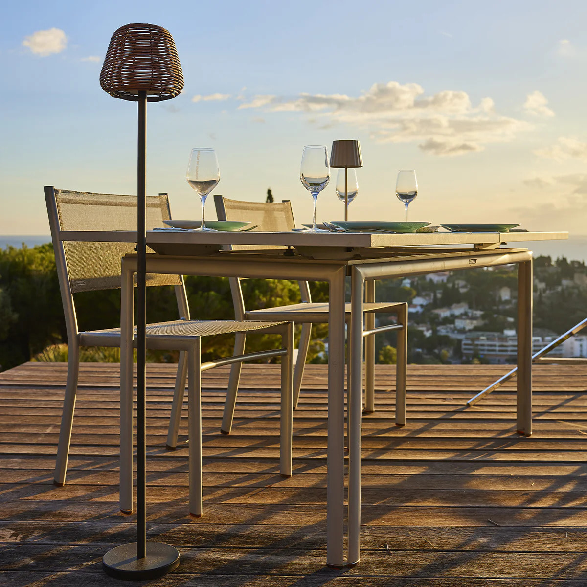 Lampadaire sans fil MIDY BOHEME H120CM