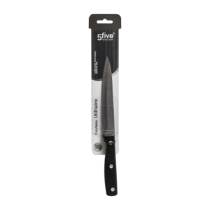Couteau utilitaire inox "Essentiel Black" lame 13cm