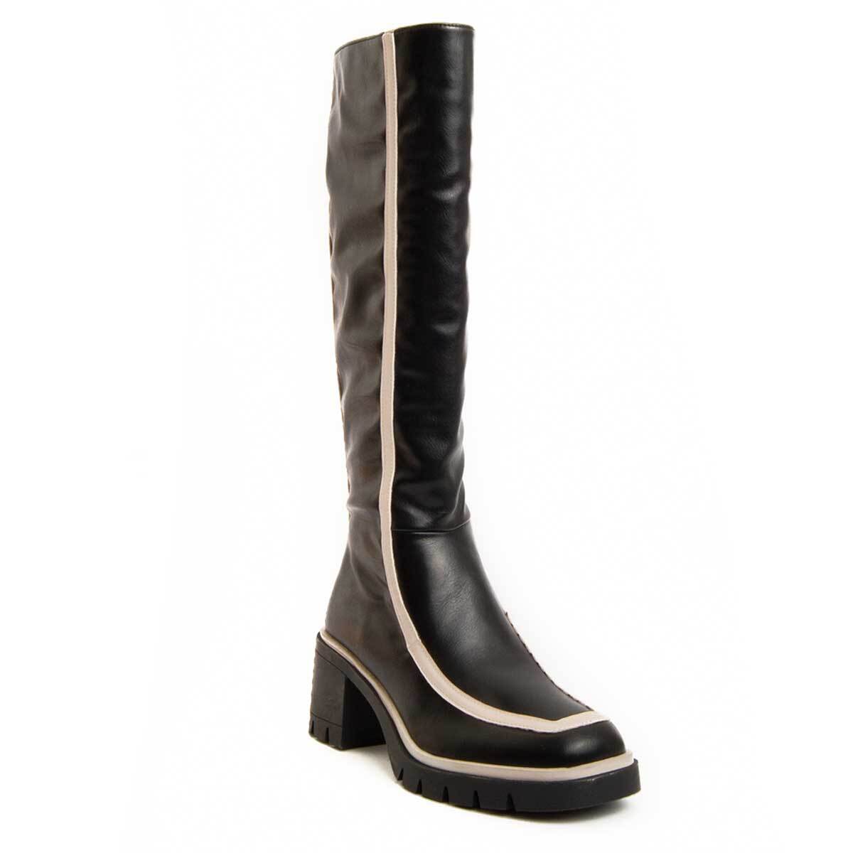 Bota De Tacón - Negro - Altura: 6 Cm