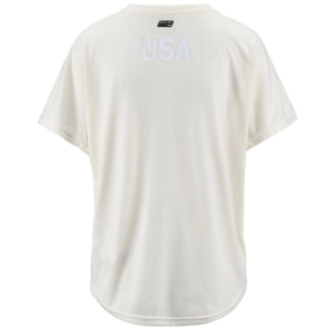 Kappa - T-Shirts & Top Donna Bianco - Kombat Dye Us