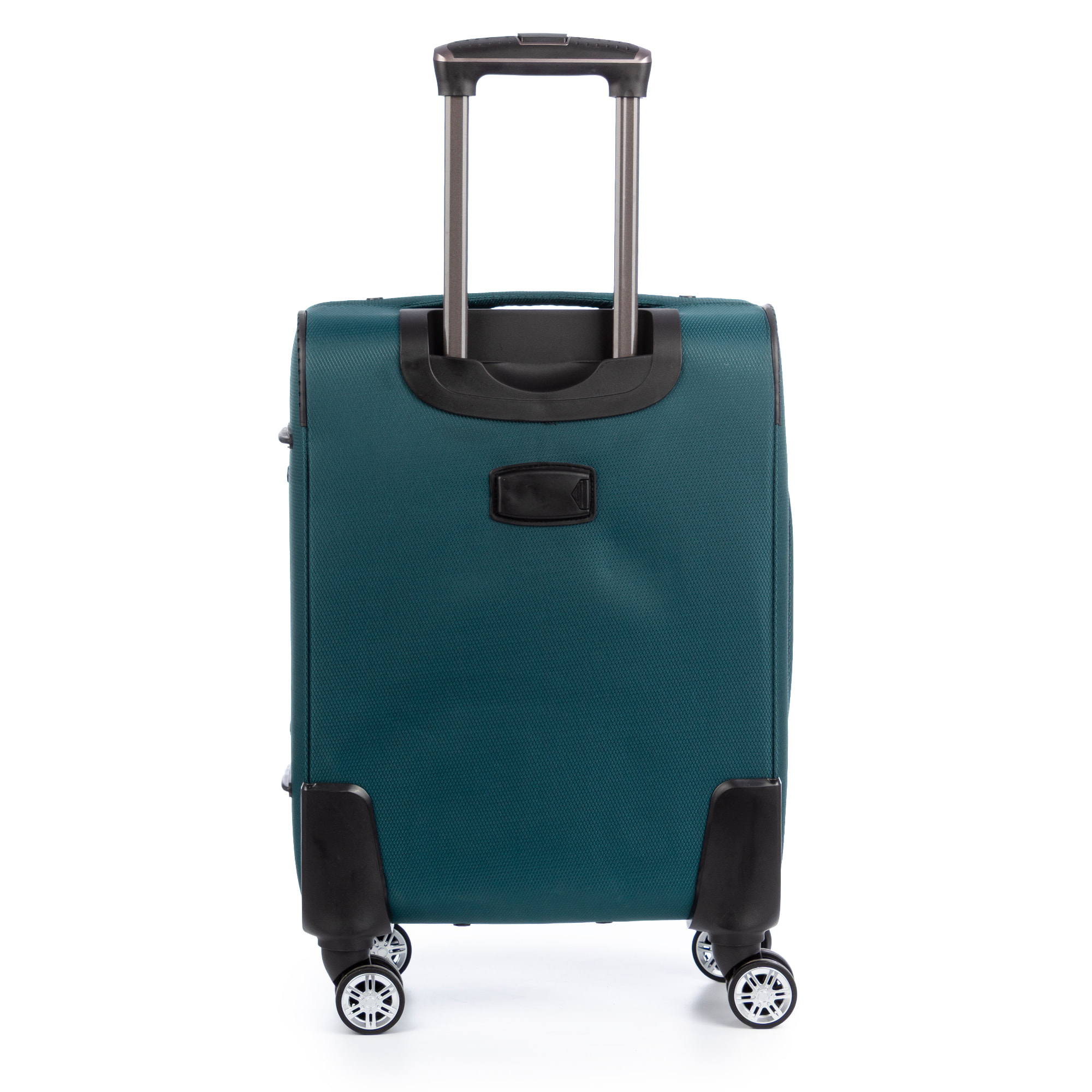 Set di 3 valigie Trolley espandibili in tessuto, semi-rigide. Chiusura numerica, 4 ruote girevoli a 360°.