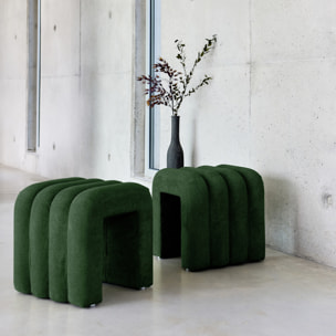 Pouf contemporain tissu (lot de 2) ITO