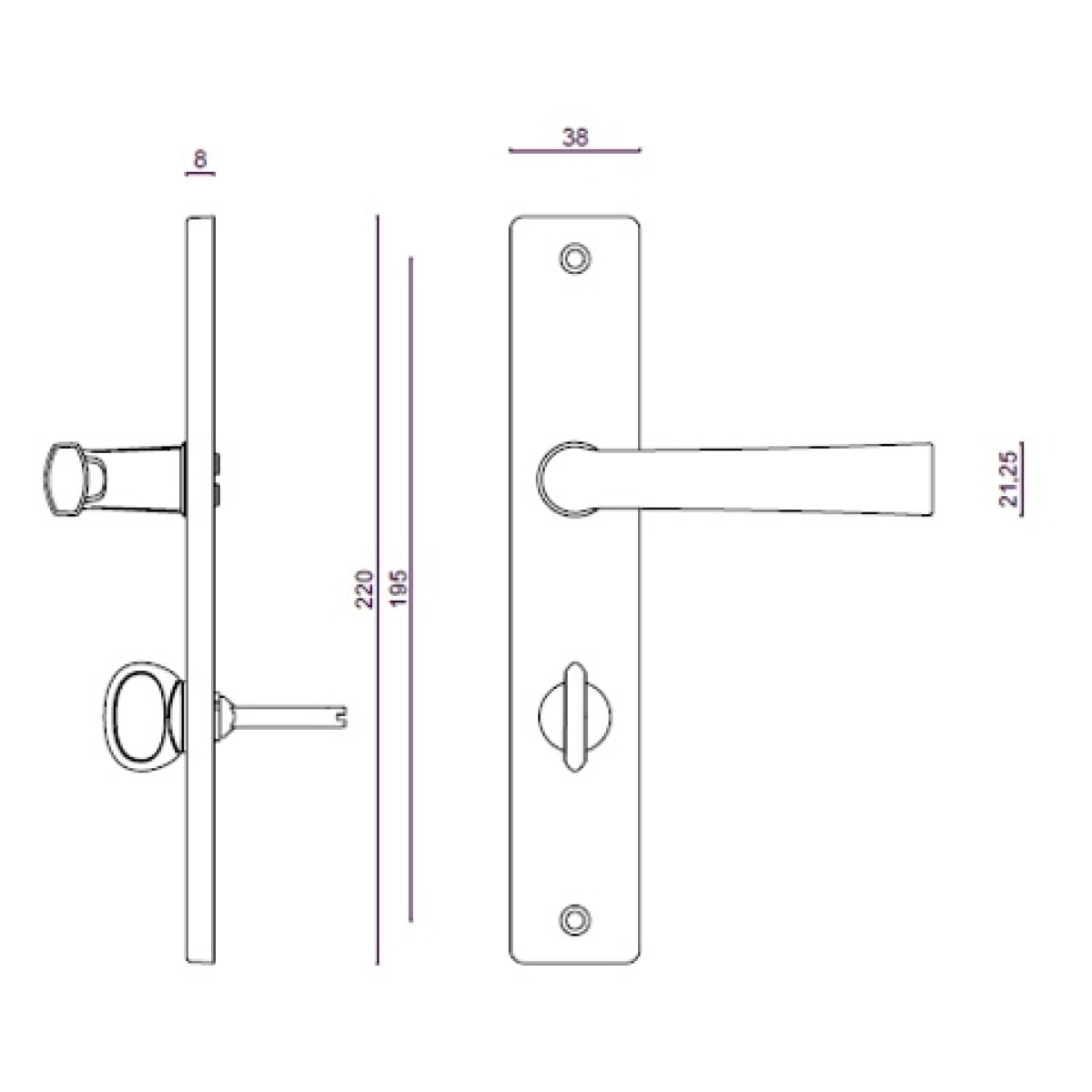 Ensemble FLEX VACHETTE entr.195 mm Chrome satin Condamnation - 206417