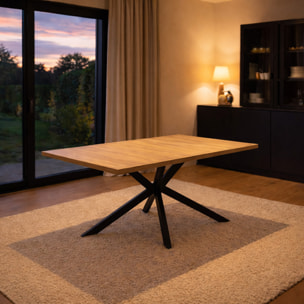 ENOLA Table extensible 8 personnes effet bois 200cm