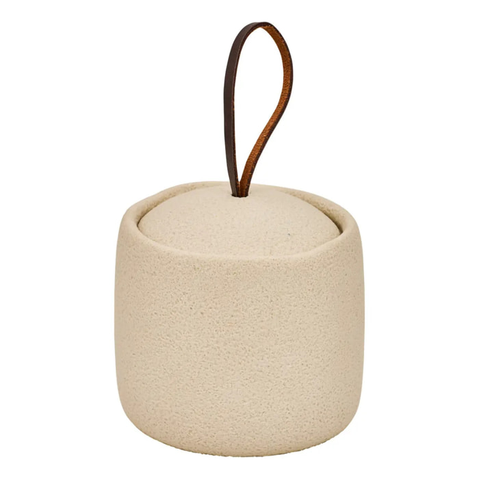 Pot à cotons Oleya beige