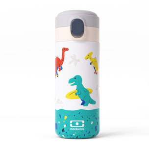 Gourde isotherme à bec verseur Pop 360ml Bleu Dino